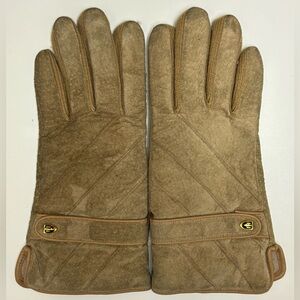 Women's Tan Suede Gloves
